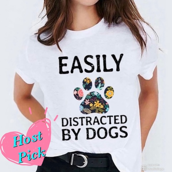 Tops - HP🎉 NEW Dogs Paw Print Graphic Tee